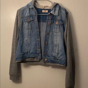 Jean jacket with hoodie